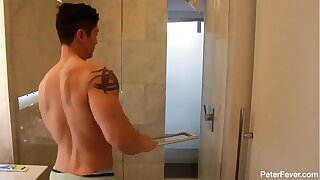 Muscular college hunk getting fucked hard anally